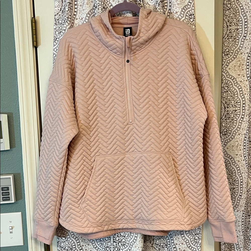 Ideology Light Pink Quilted Pullover